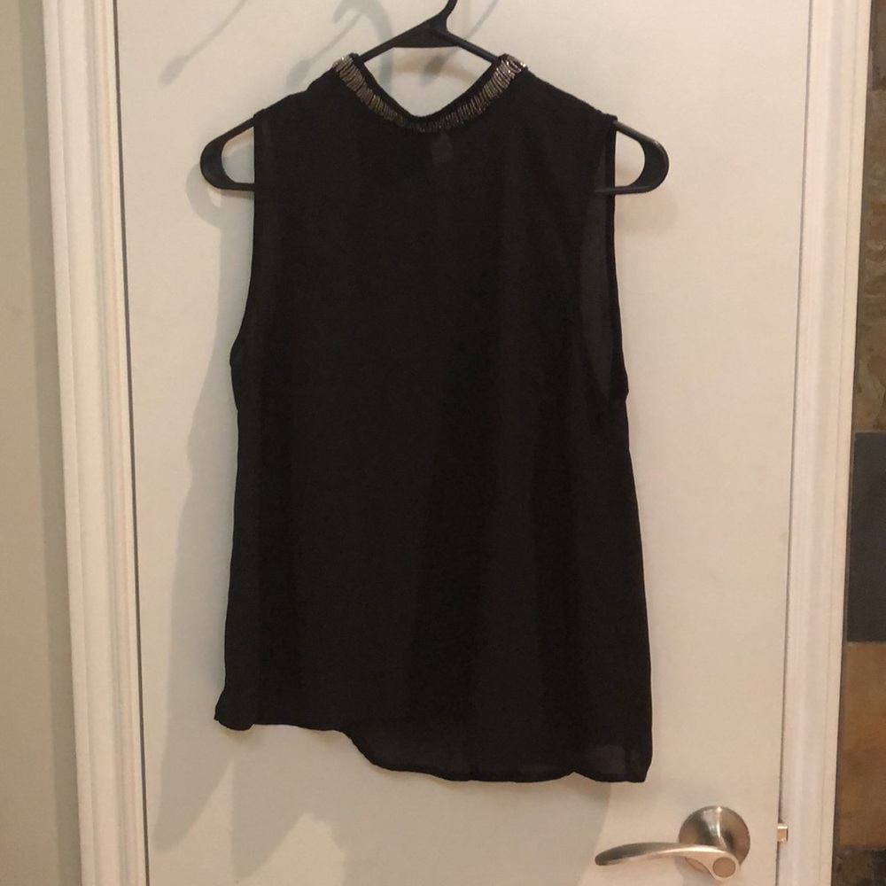 Black sheer tank blouse